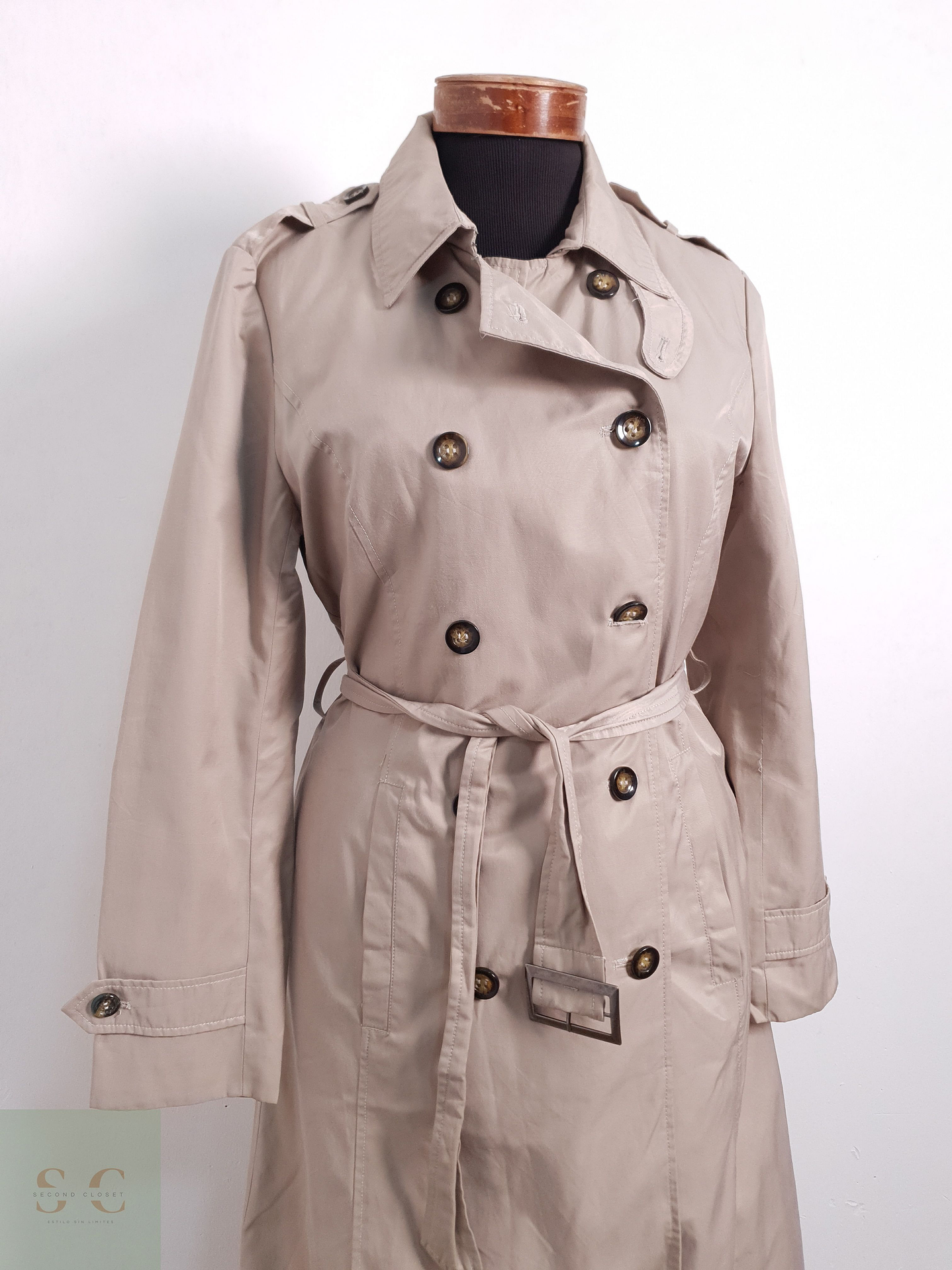 Trench Mujer She Beige Claro Talla M 2