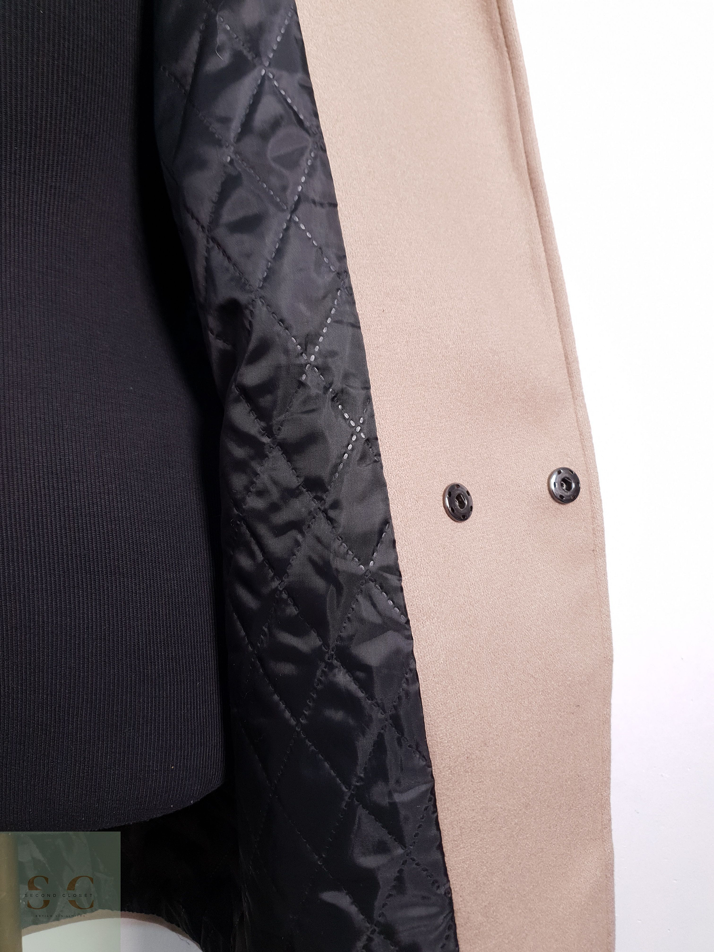 Abrigo Mujer Koreano Beige Talla XL 5