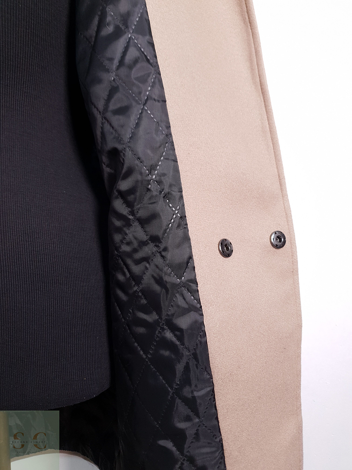 Abrigo Mujer Koreano Beige Talla XL 5