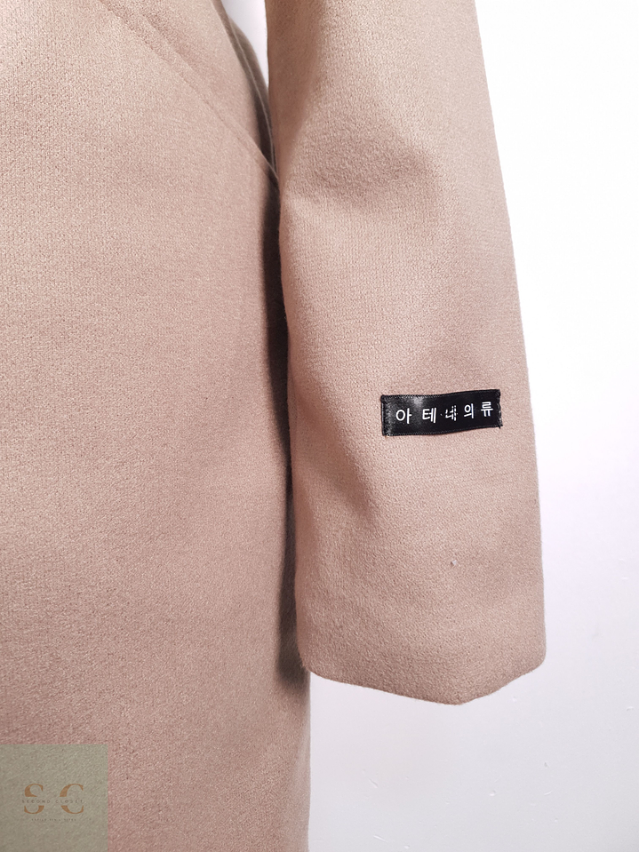 Abrigo Mujer Koreano Beige Talla XL 7