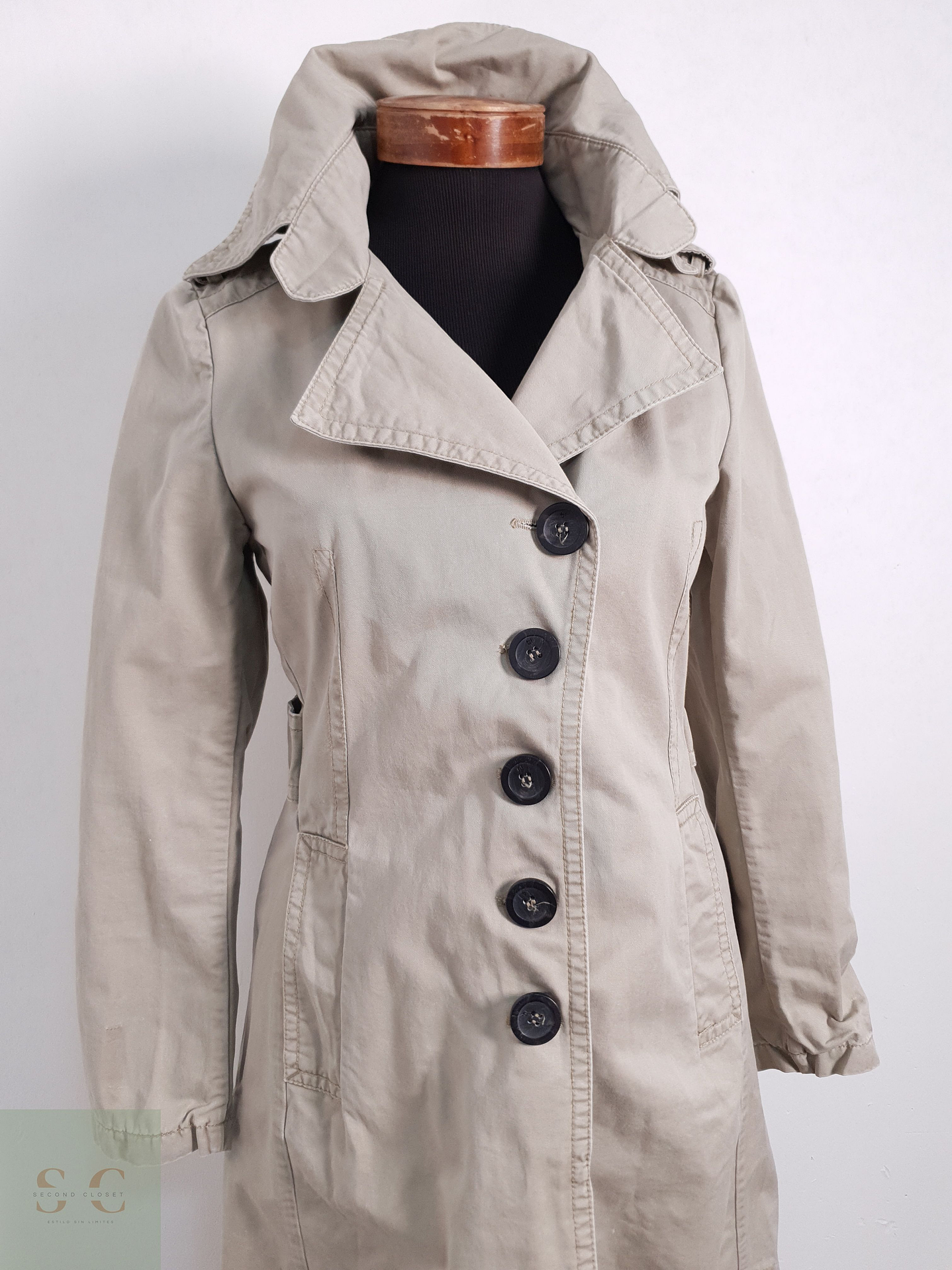 Gabardina Mujer Tigerhill Beige Oscuro Talla S 3