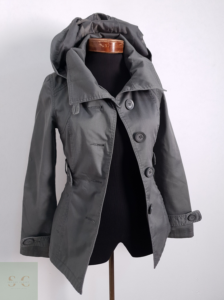 Gabardina Mujer Only Verde Talla XS 1