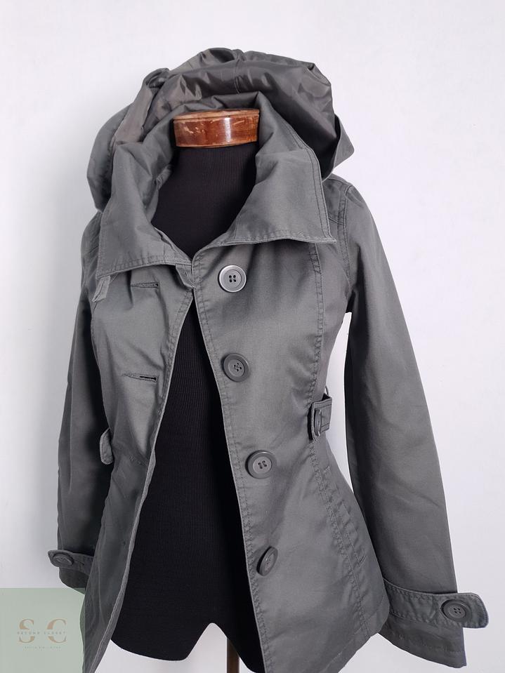 Gabardina Mujer Only Verde Talla XS 2