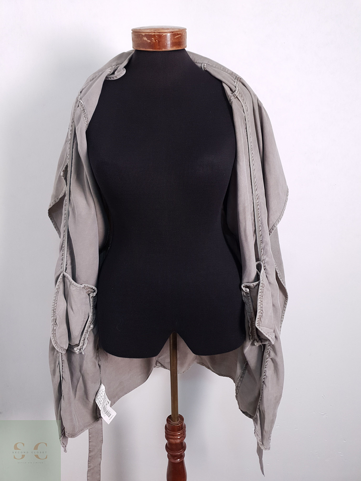 Gabardina Ligera Mujer Promod Plomo Talla S 3