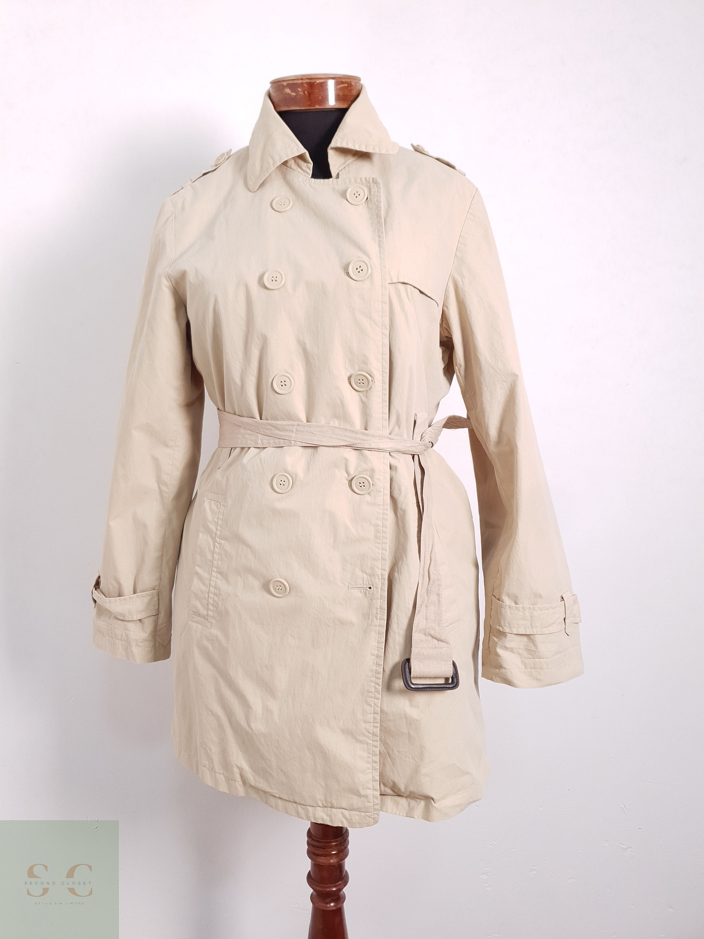 Trench Mujer Cecilia Classic Beige Talla S 1