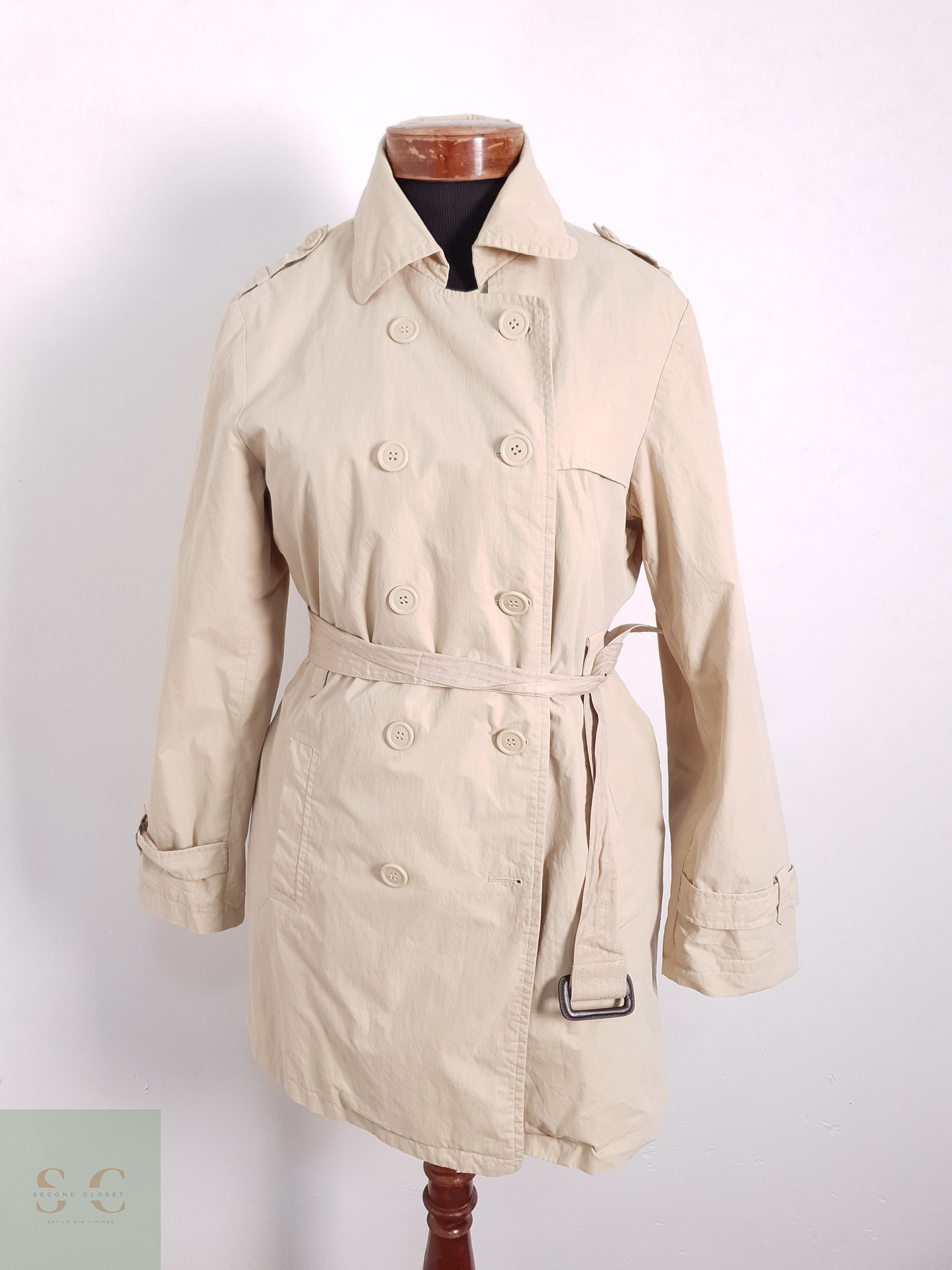 Trench Mujer Cecilia Classic Beige Talla S 6