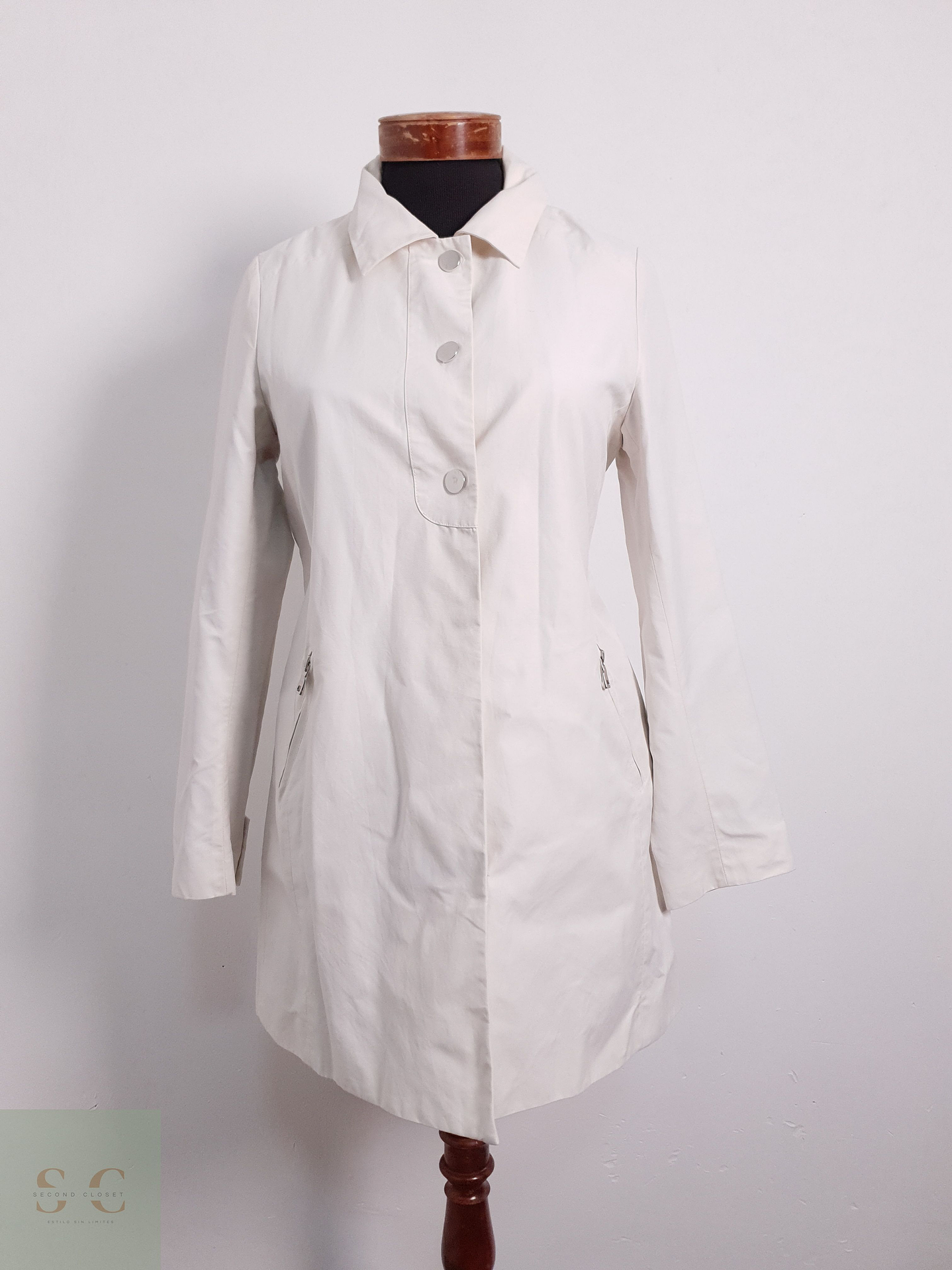 Gabardina Mujer Marie Lund Beige Claro Talla XS 2