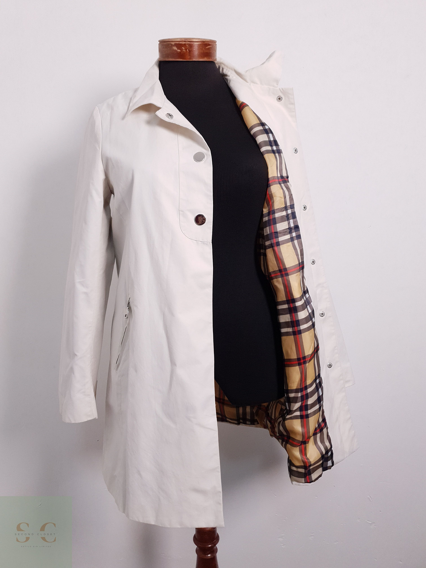 Gabardina Mujer Marie Lund Beige Claro Talla XS 1