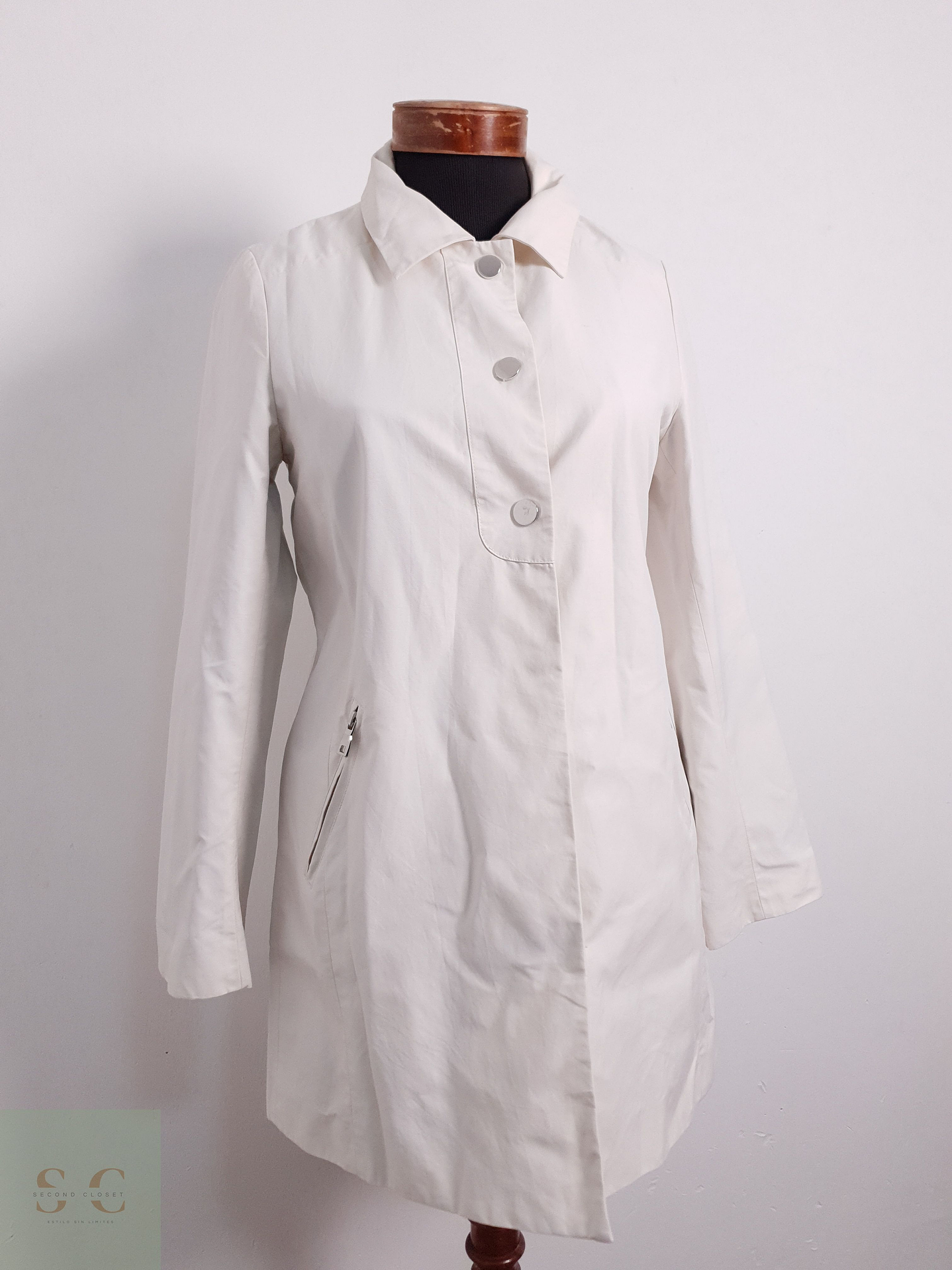 Gabardina Mujer Marie Lund Beige Claro Talla XS 3