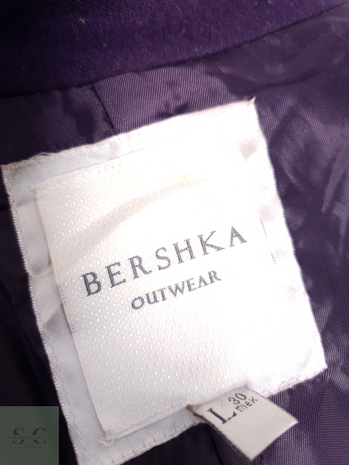 Abrigo Mujer Bershka Violeta Talla S 4