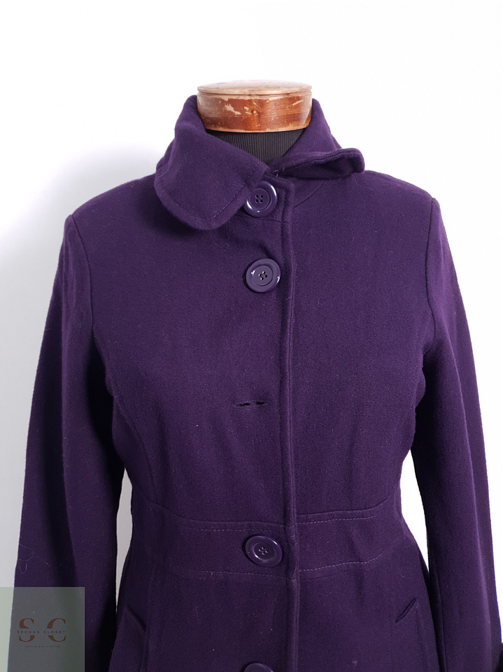 Abrigo Mujer Bershka Violeta Talla S 6