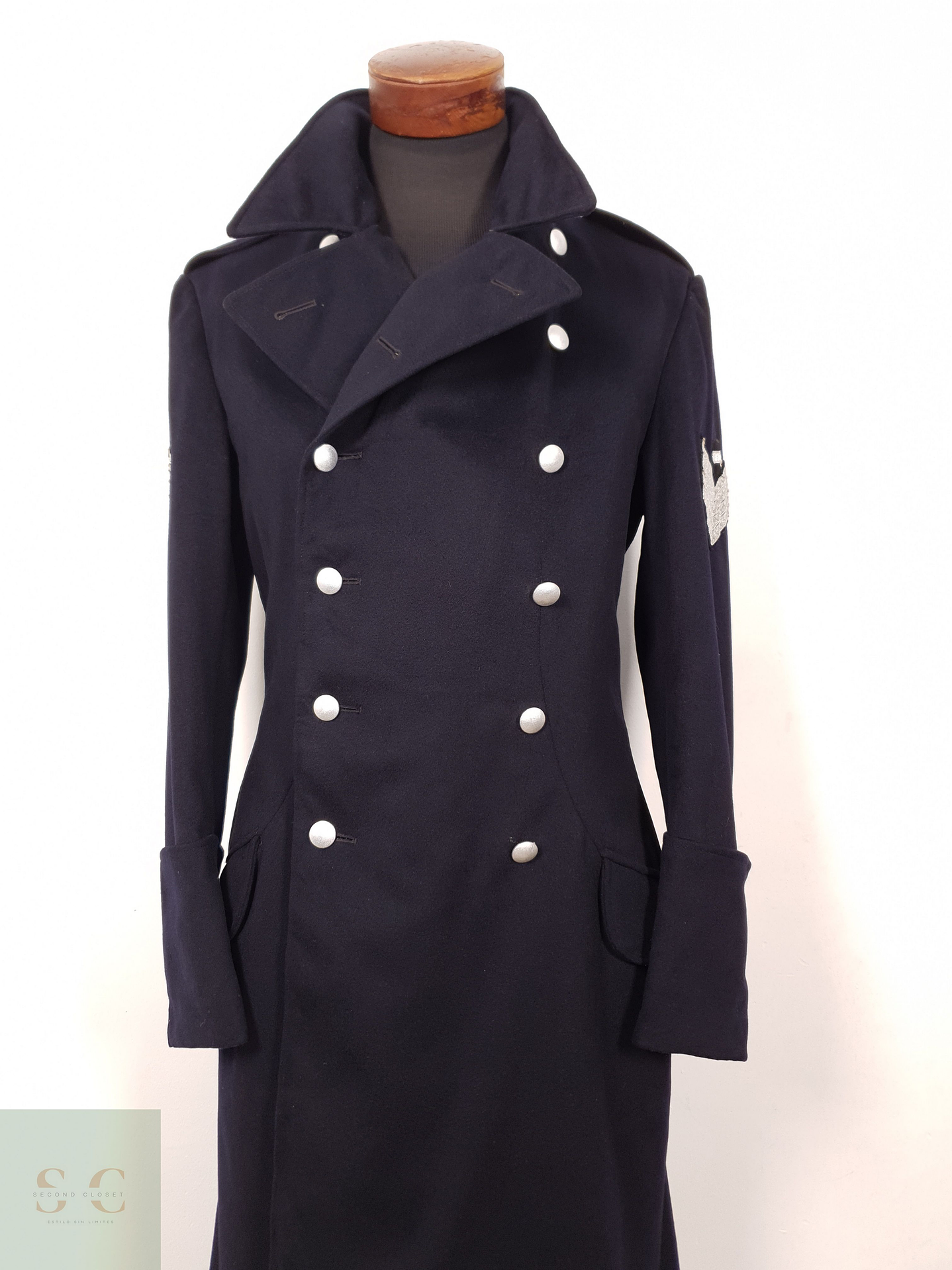 Abrigo Hombre Winterhoff lana Azul Navy Militar Talla M 6