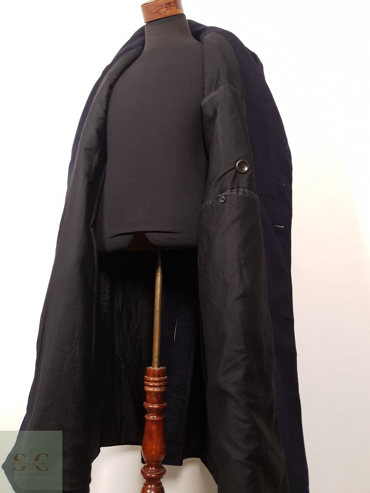 Abrigo Hombre Winterhoff lana Azul Navy Militar Talla M 8