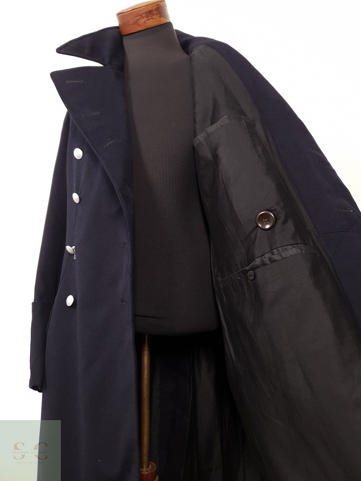 Abrigo Hombre Winterhoff lana Azul Navy Militar Talla M 9