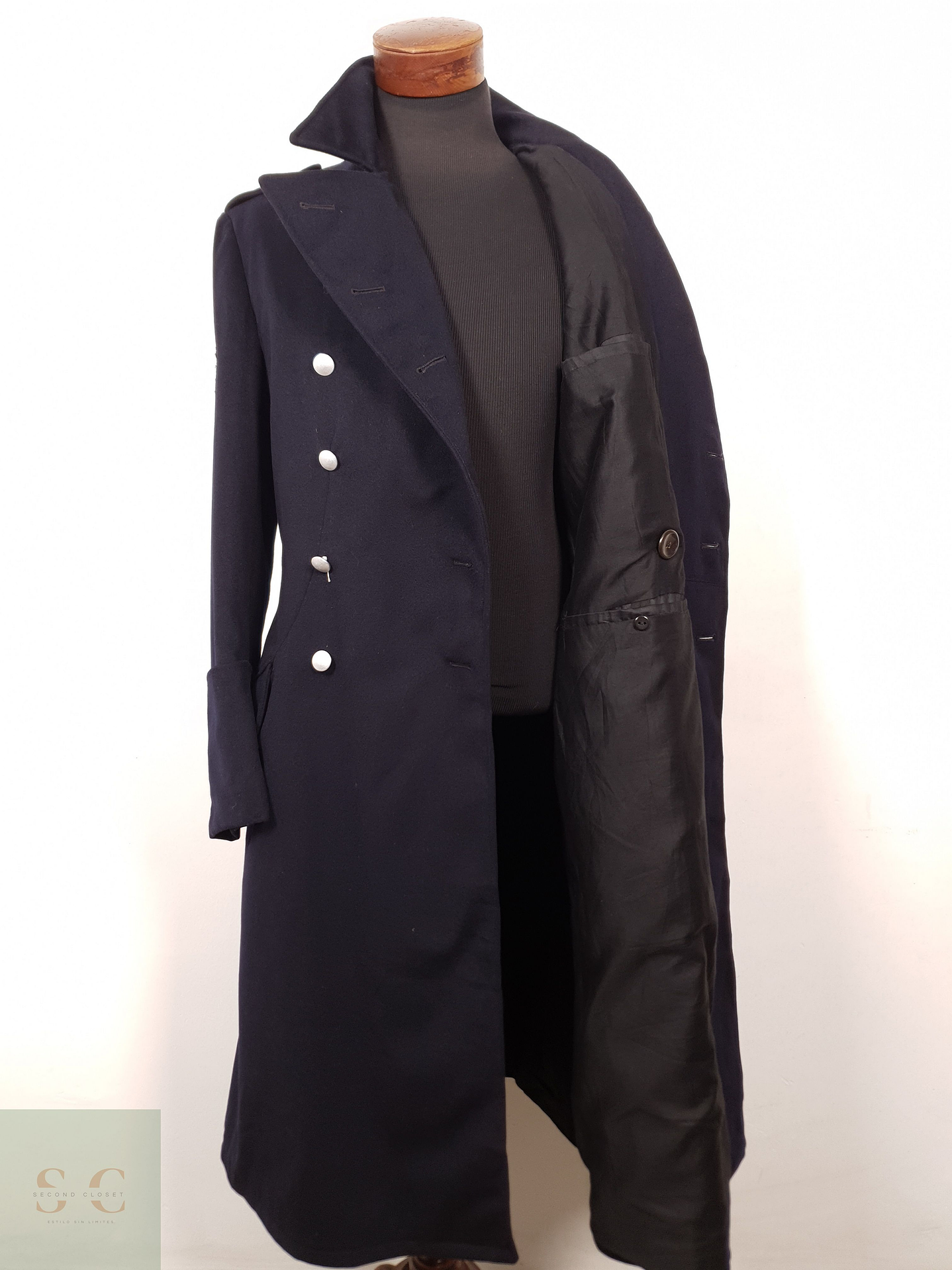 Abrigo Hombre Winterhoff lana Azul Navy Militar Talla M 11