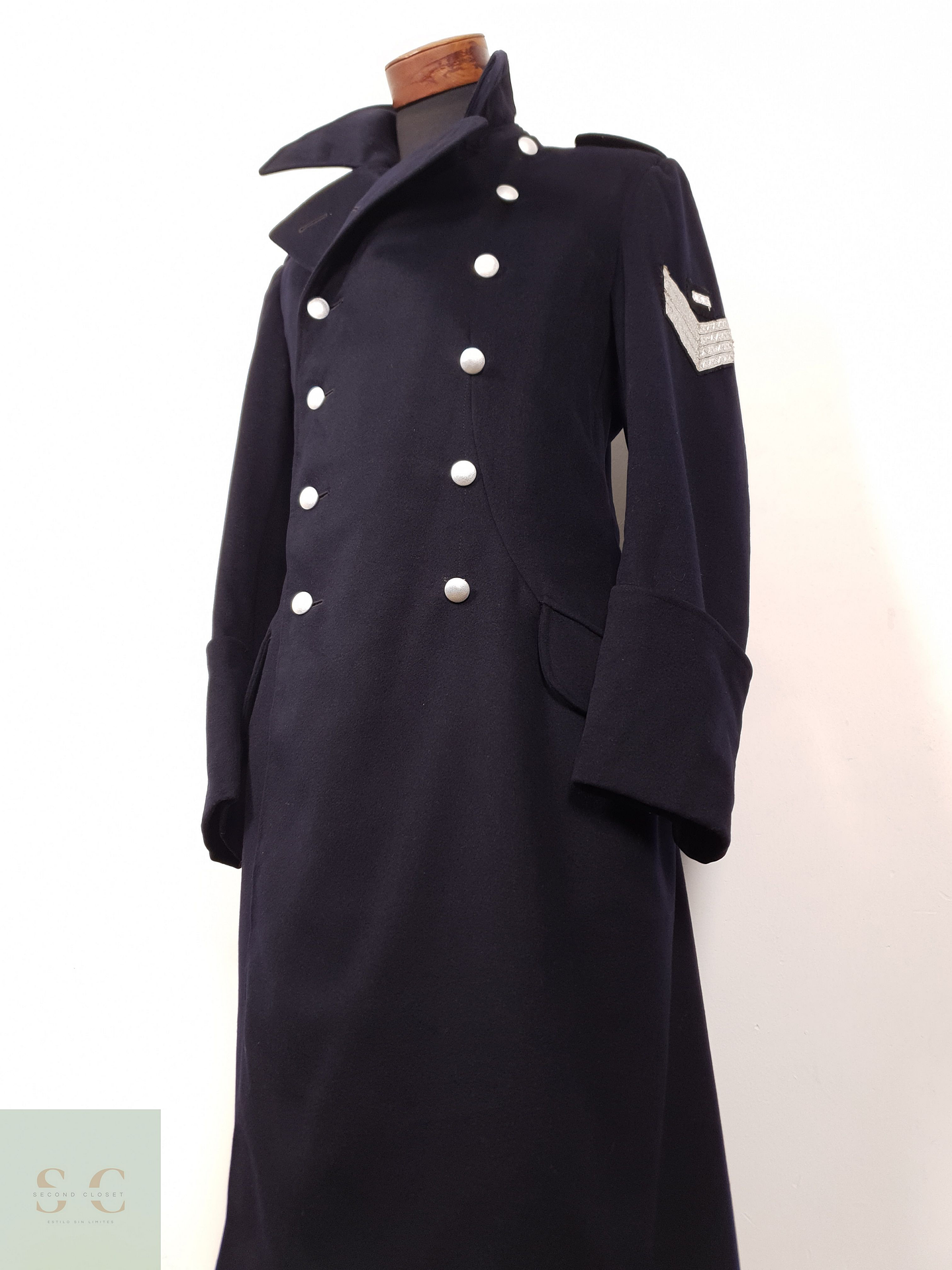 Abrigo Hombre Winterhoff lana Azul Navy Militar Talla M 12