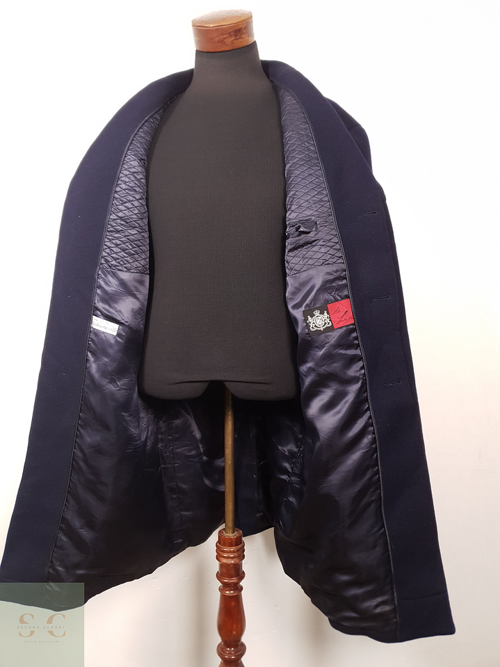 Abrigo Hombre De Luxe lana virgen Azul Talla XL 3