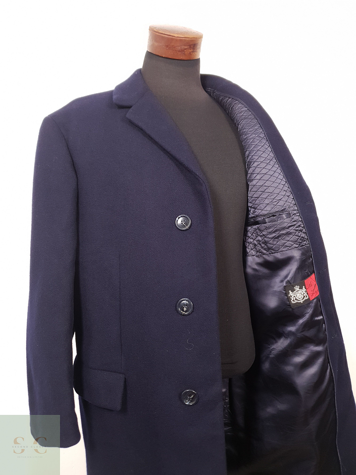 Abrigo Hombre De Luxe lana virgen Azul Talla XL 8