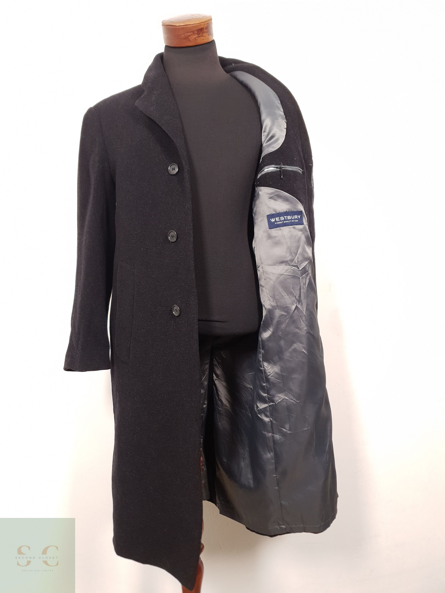 Abrigo Hombre Westbury 100 lana virgen Plomo Talla ML 1