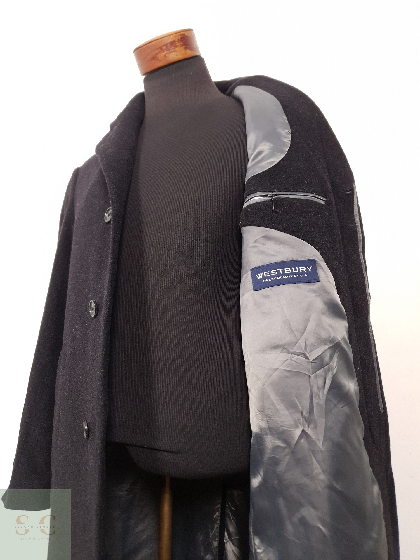 Abrigo Hombre Westbury 100 lana virgen Plomo Talla ML 6