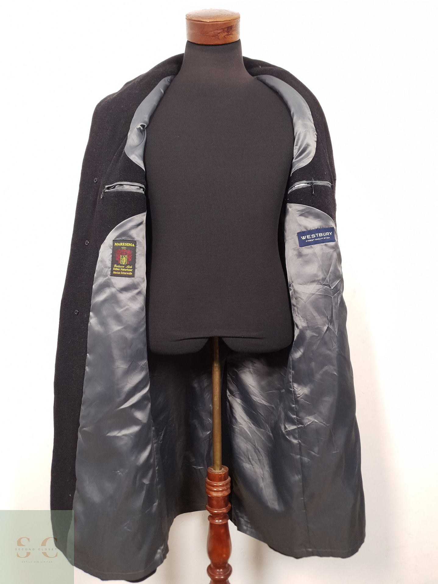 Abrigo Hombre Westbury 100 lana virgen Plomo Talla ML 8