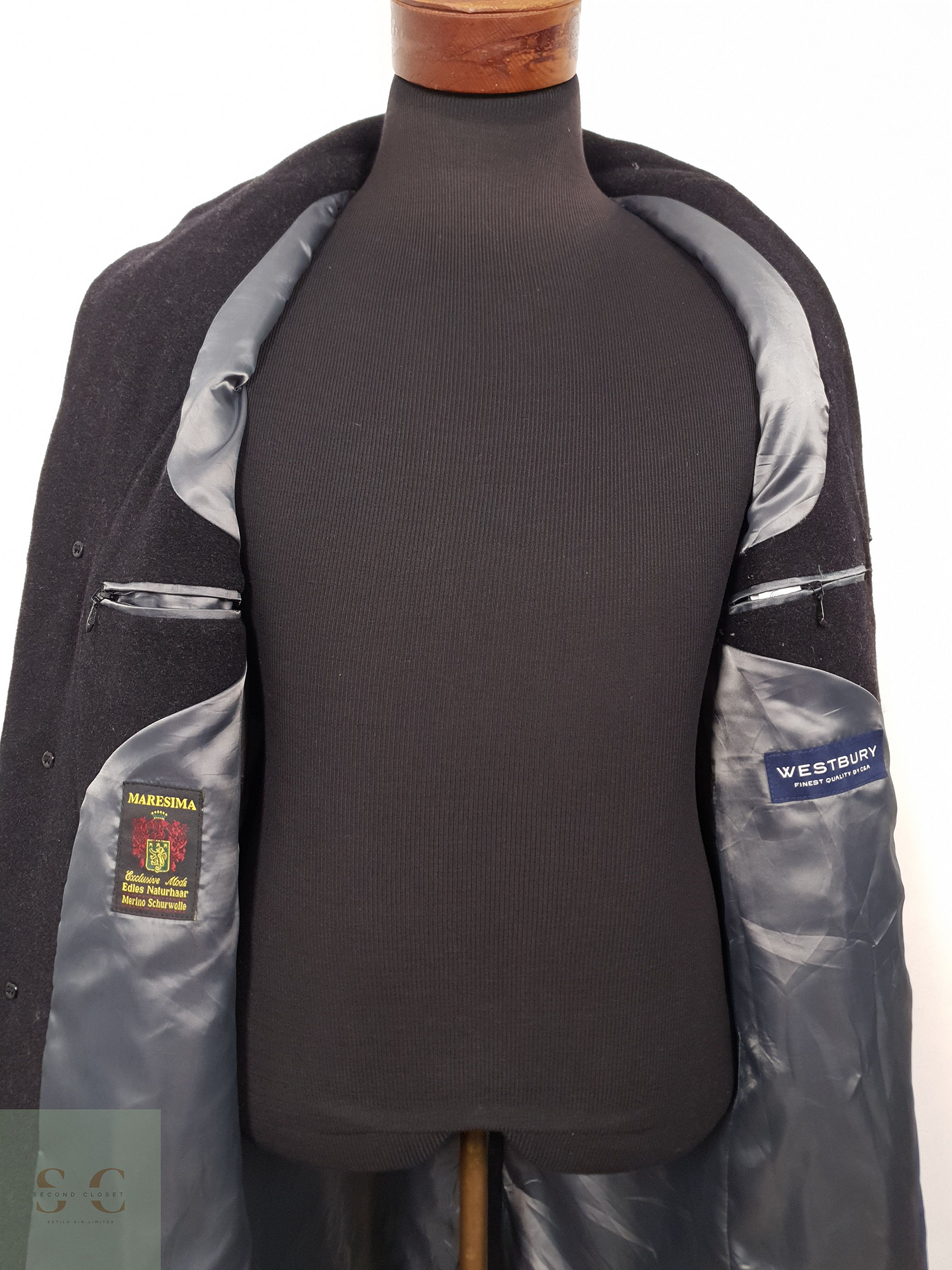 Abrigo Hombre Westbury 100 lana virgen Plomo Talla ML 9