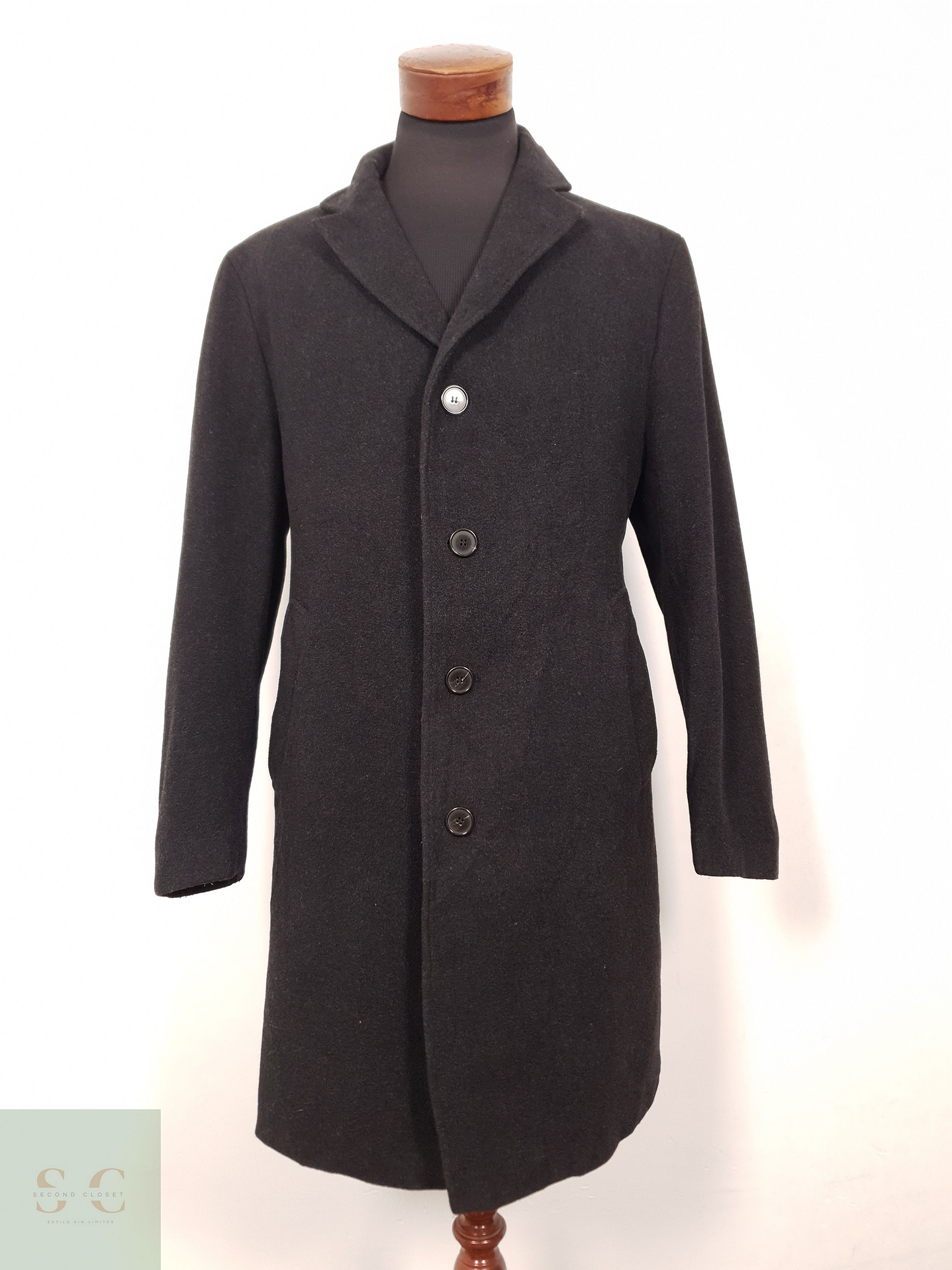 Abrigo Hombre Bongardi lana cashmere Plomo Talla L 3