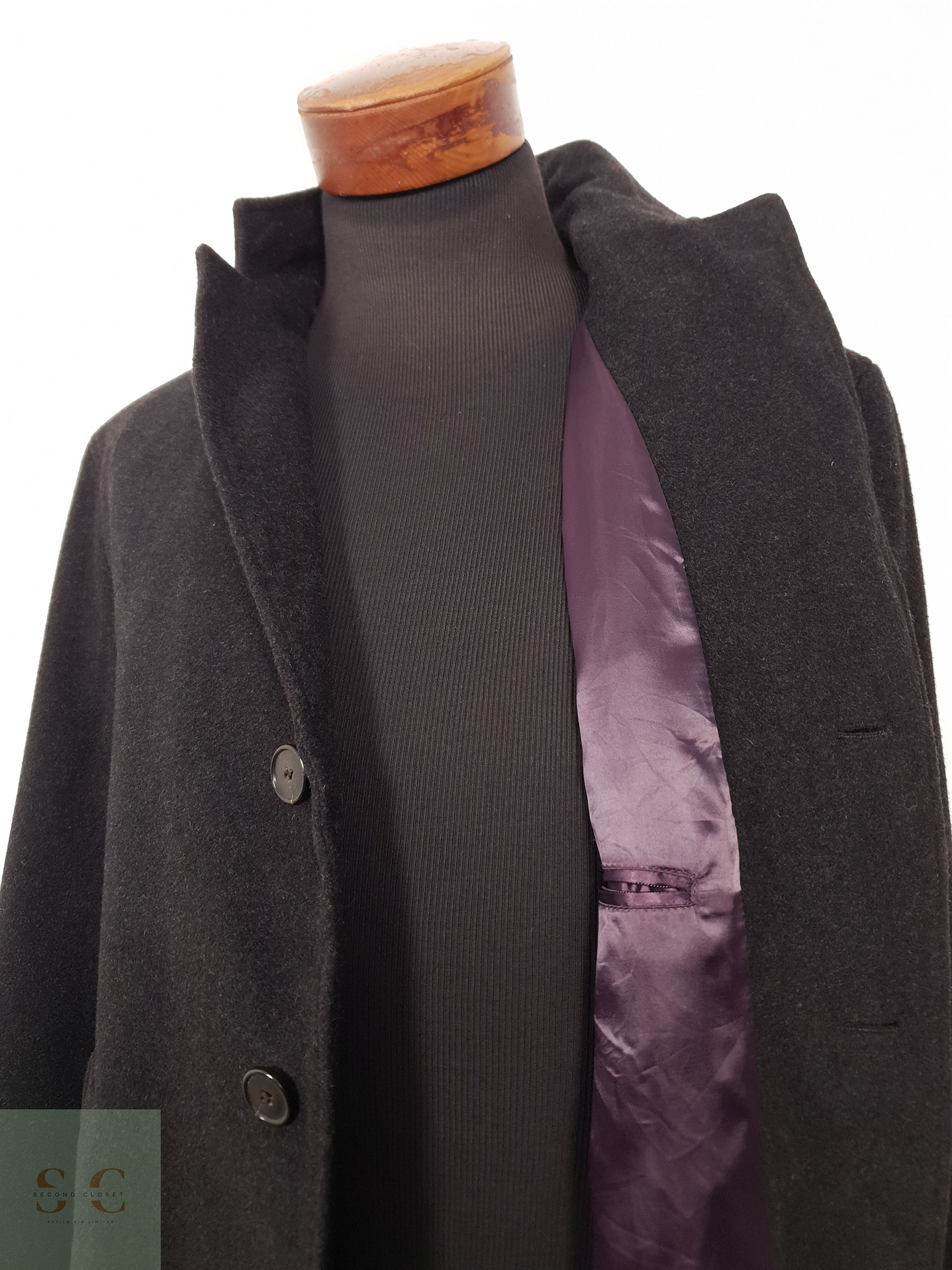 Abrigo Hombre Bongardi lana cashmere Plomo Talla L 5