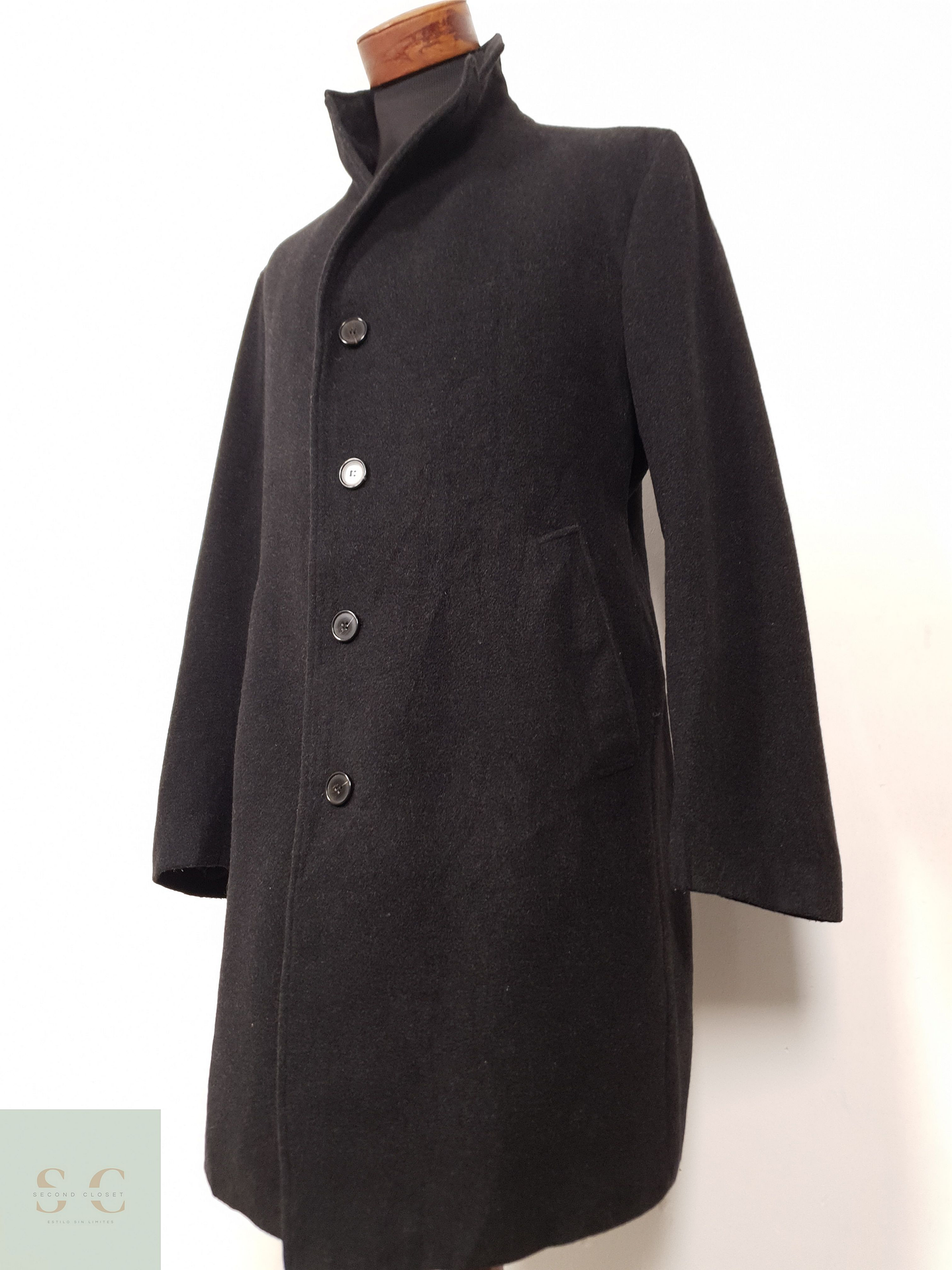 Abrigo Hombre Bongardi lana cashmere Plomo Talla L 9