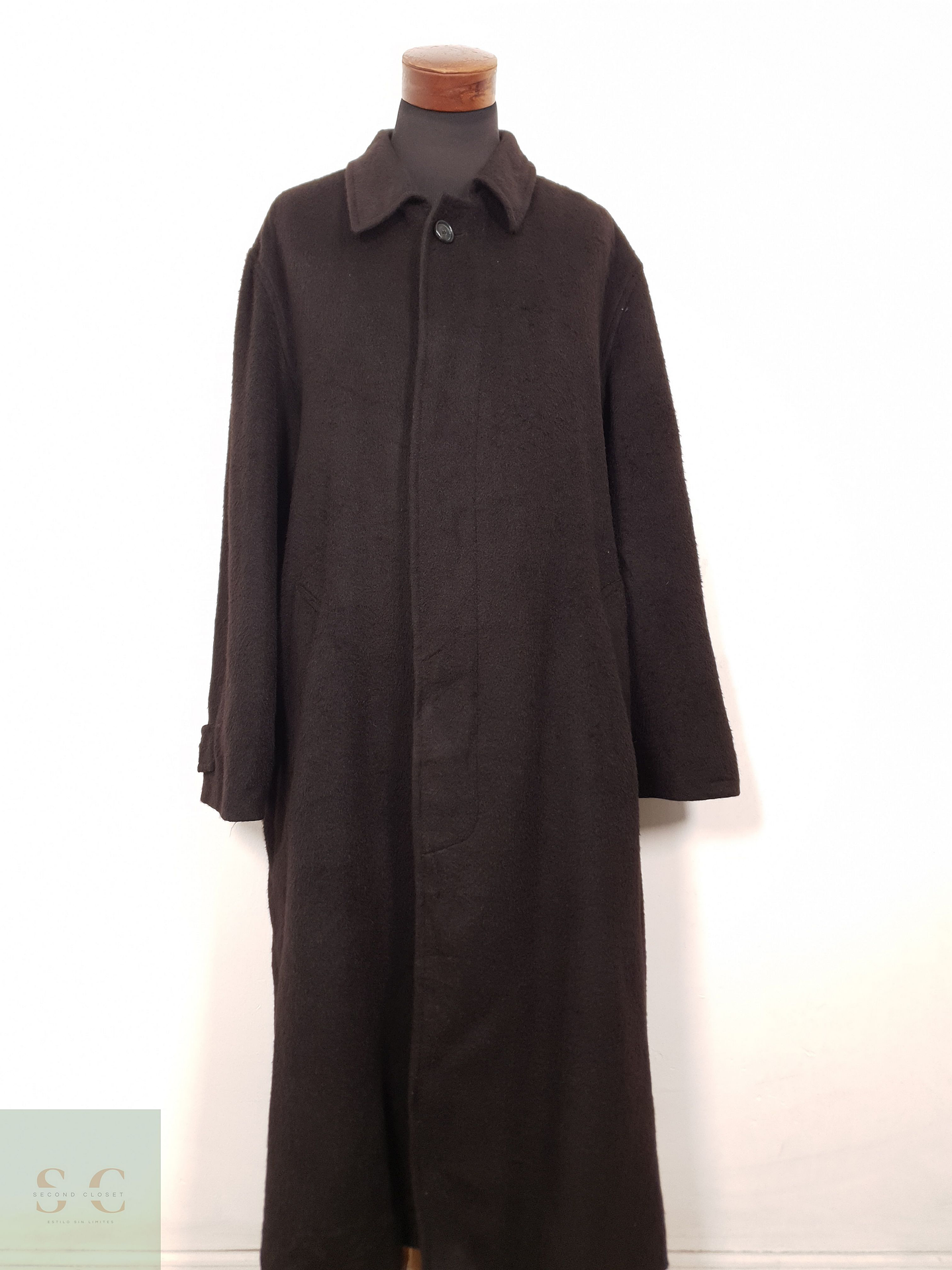 Abrigo Hombre Regent lana Marron Oscuro Talla XXXL 2