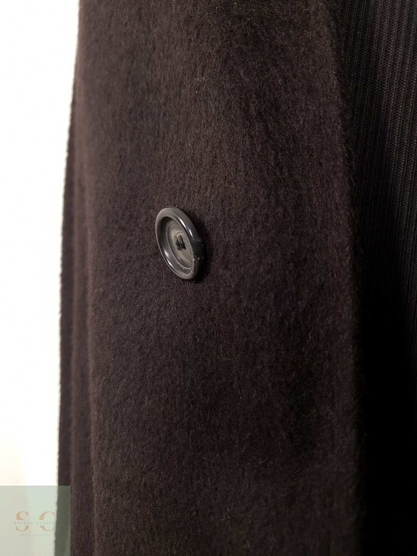 Abrigo Hombre Regent lana Marron Oscuro Talla XXXL 3