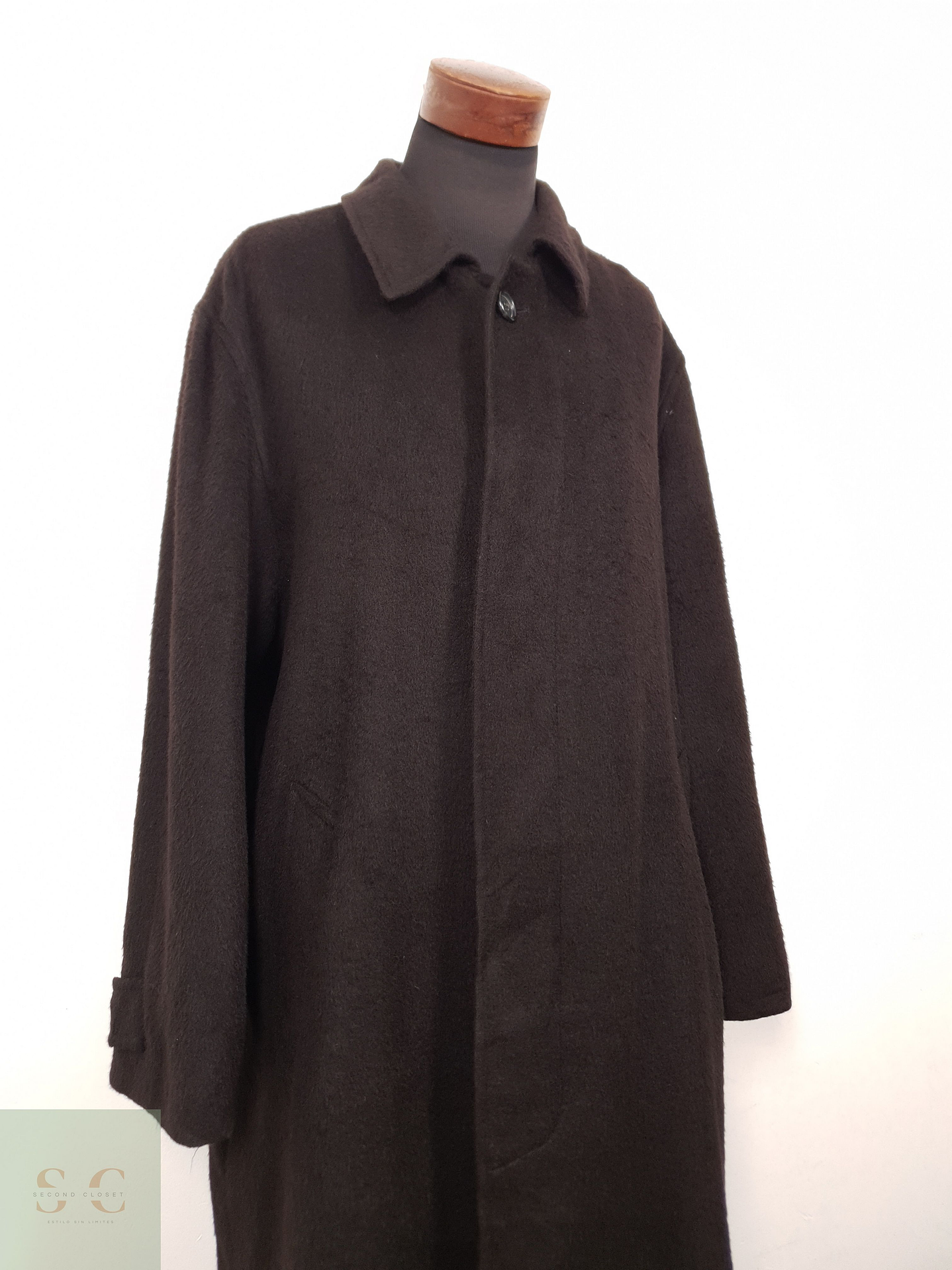 Abrigo Hombre Regent lana Marron Oscuro Talla XXXL 6