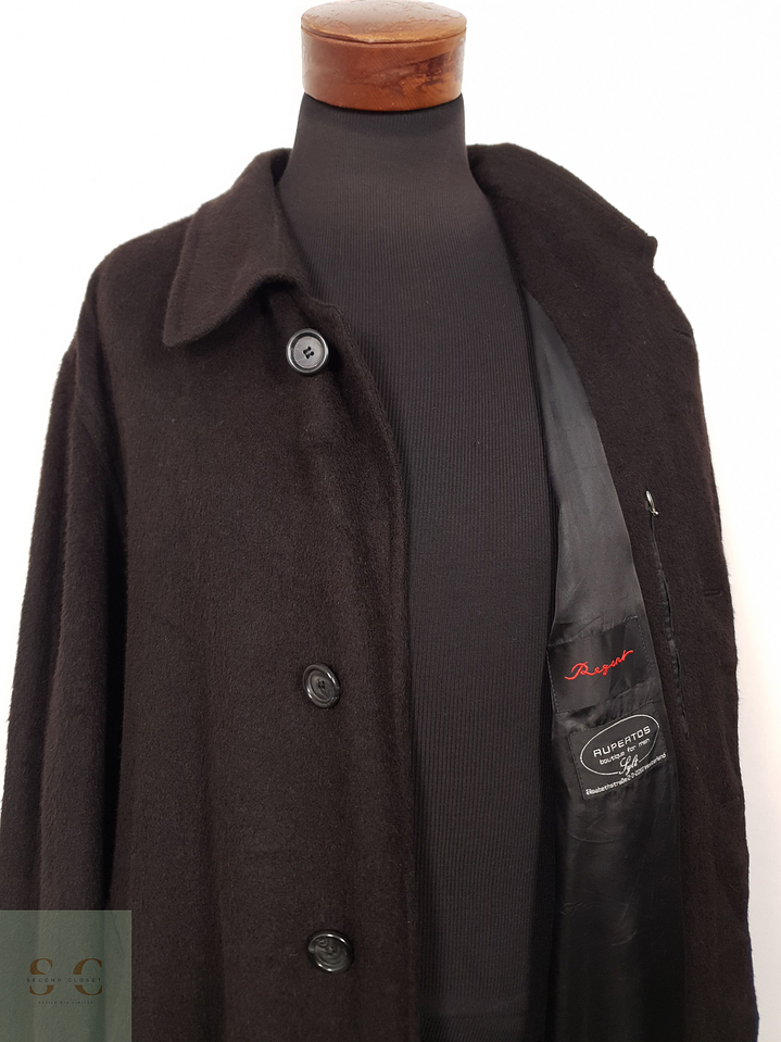 Abrigo Hombre Regent lana Marron Oscuro Talla XXXL 7