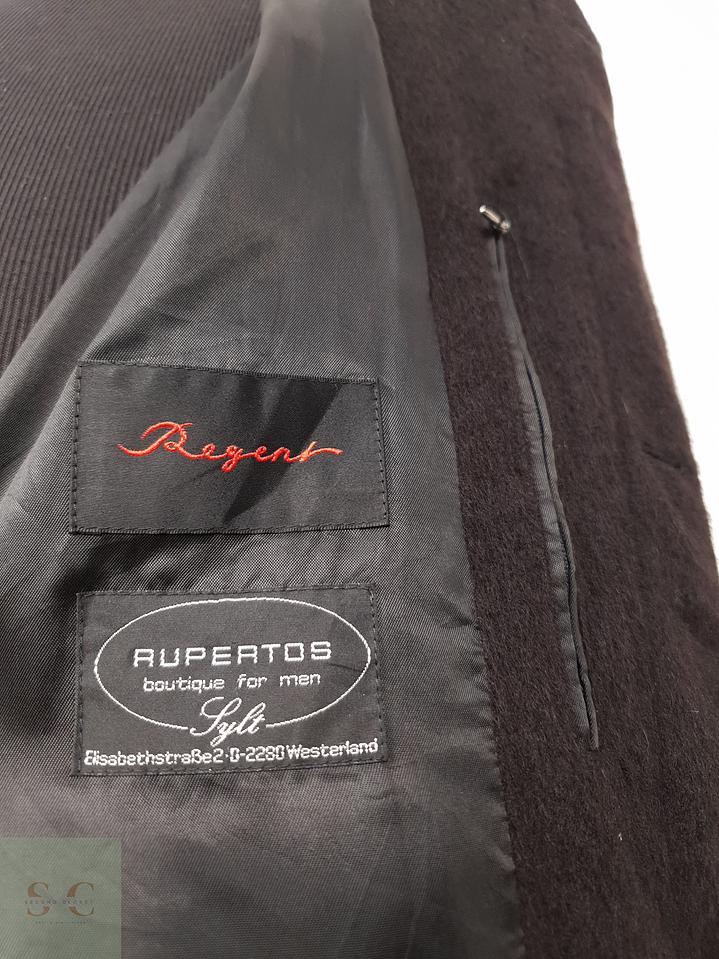 Abrigo Hombre Regent lana Marron Oscuro Talla XXXL 9