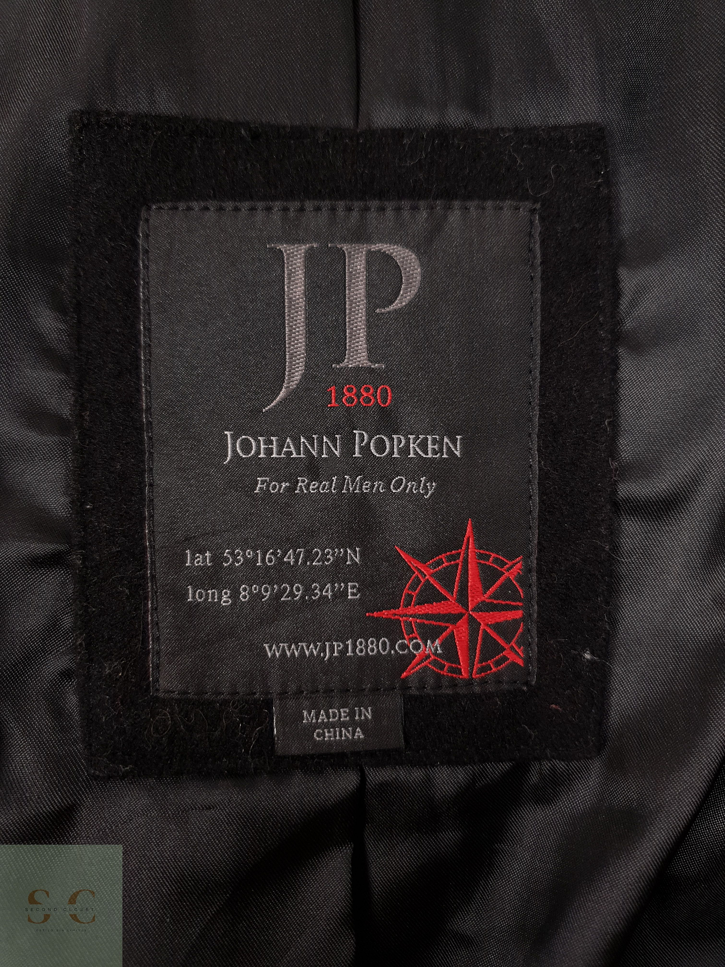 Abrigo Hombre Johann Popken 50 lana Negro Talla L 7