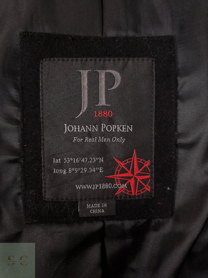 Abrigo Hombre Johann Popken 50 lana Negro Talla L 7