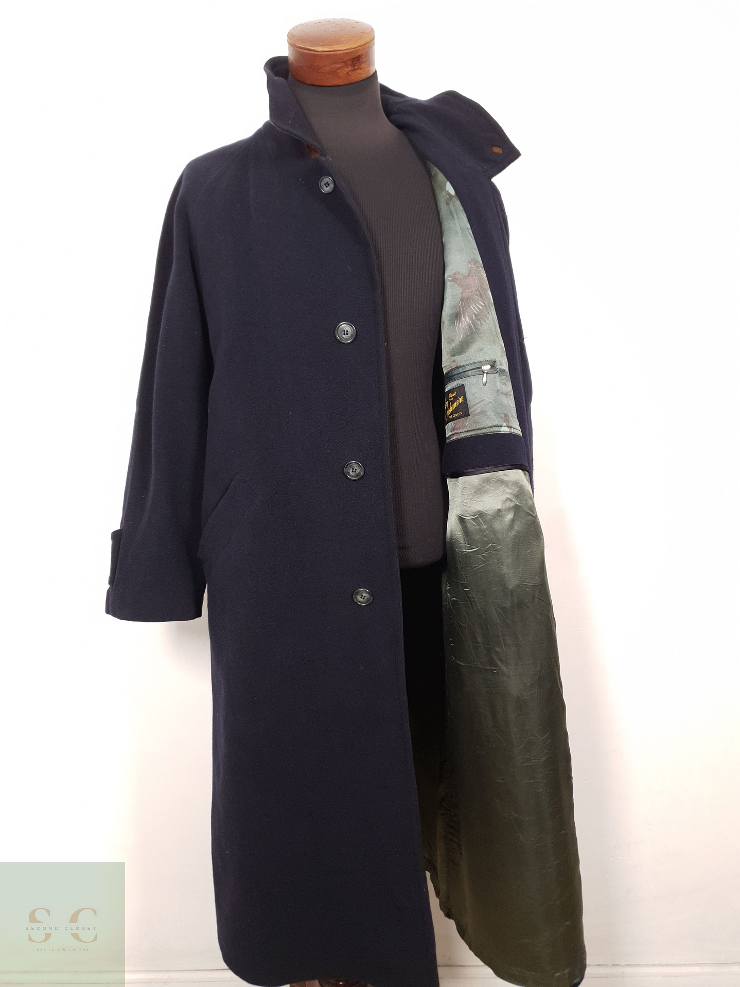 Abrigo Hombre Dickhoff wool cashmere Azul Talla XXL 2