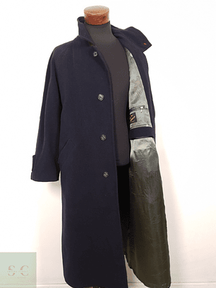 Abrigo largo Dickhoff lana y cashmere azul TALLA 2XL