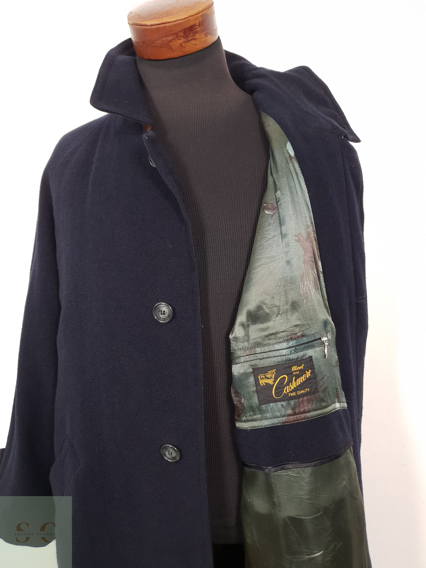 Abrigo Hombre Dickhoff wool cashmere Azul Talla XXL 10