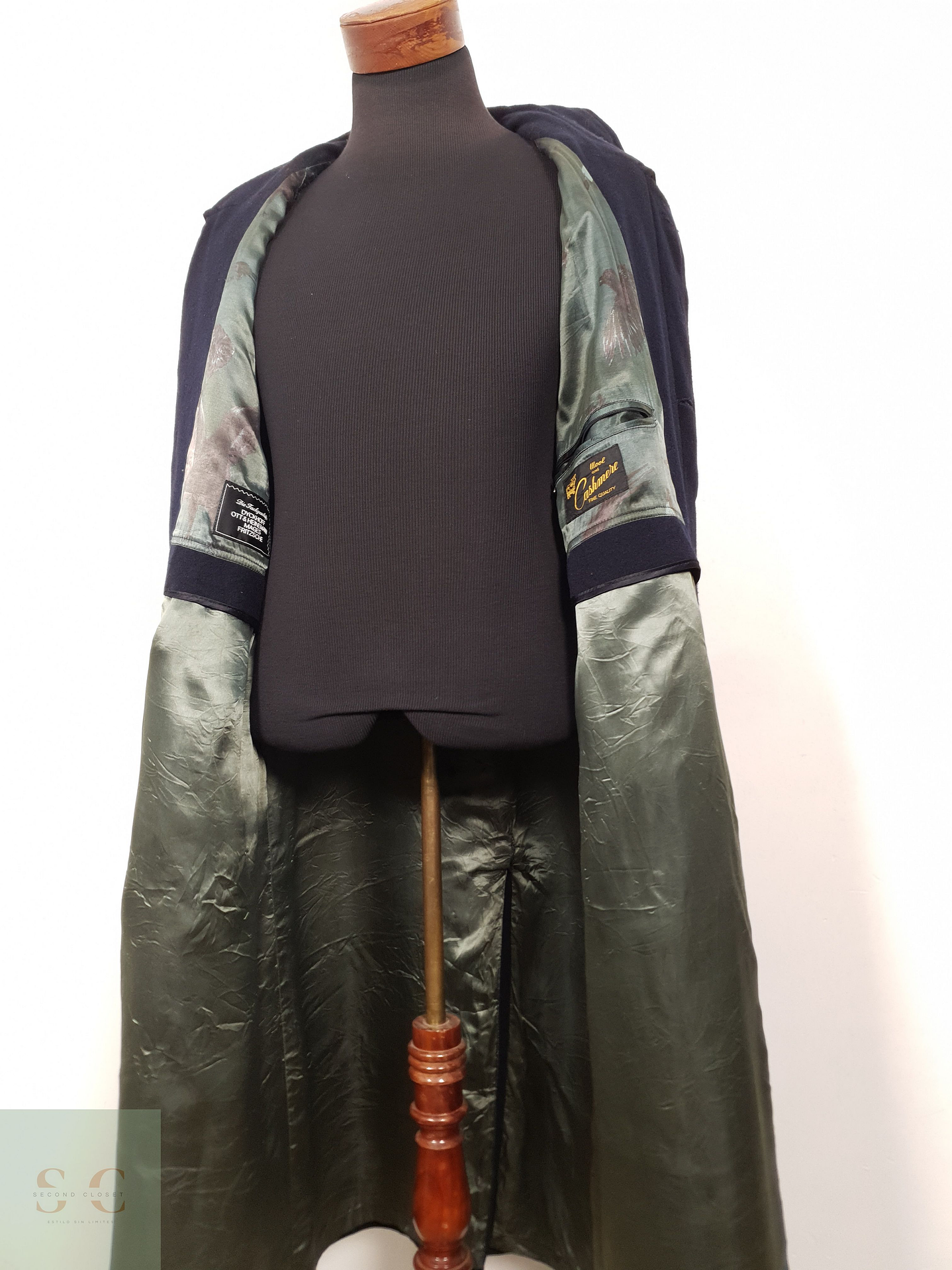 Abrigo Hombre Dickhoff wool cashmere Azul Talla XXL 12