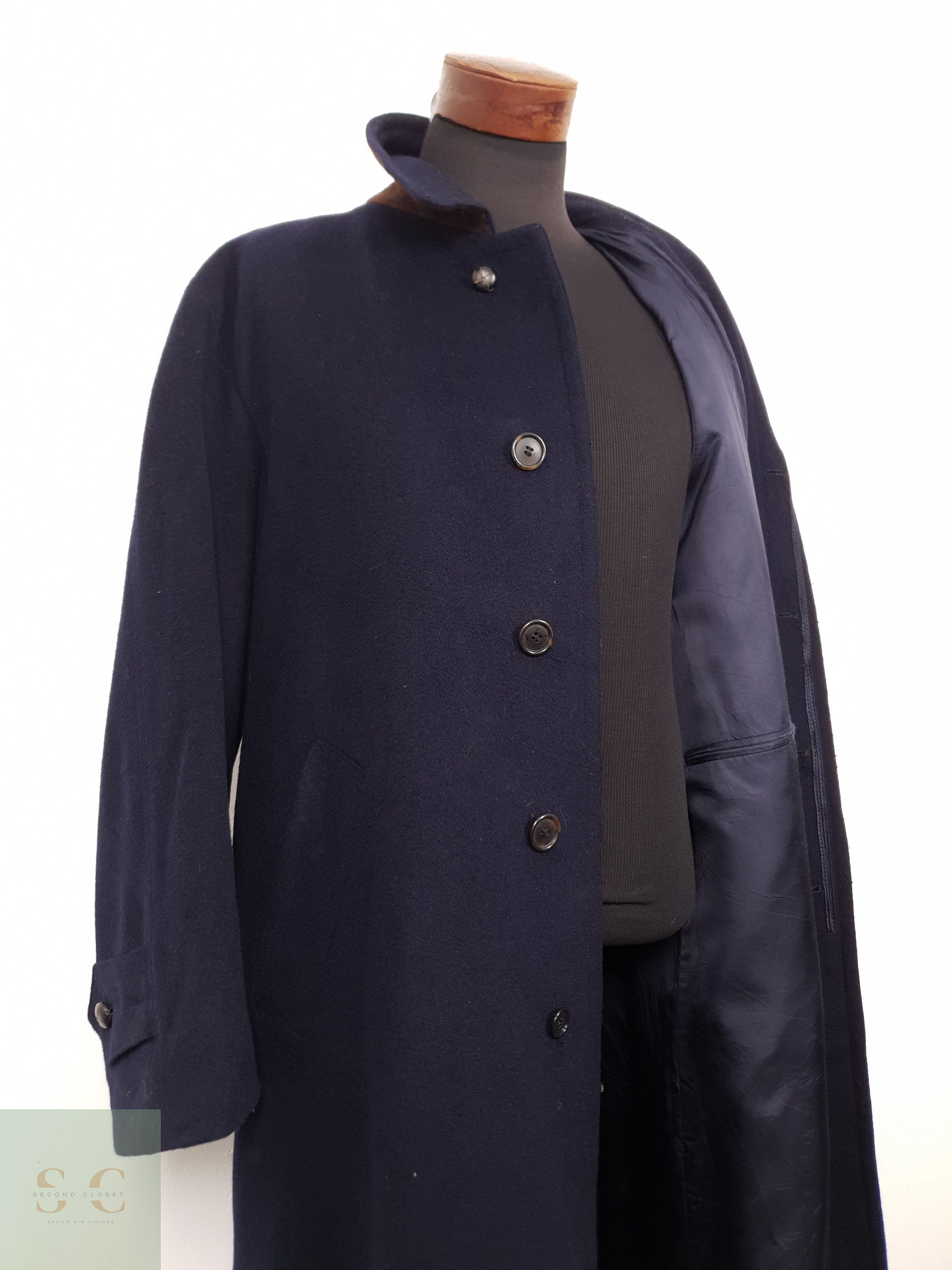 Abrigo Hombre Bugatti loden lana Azul Talla XXL 1