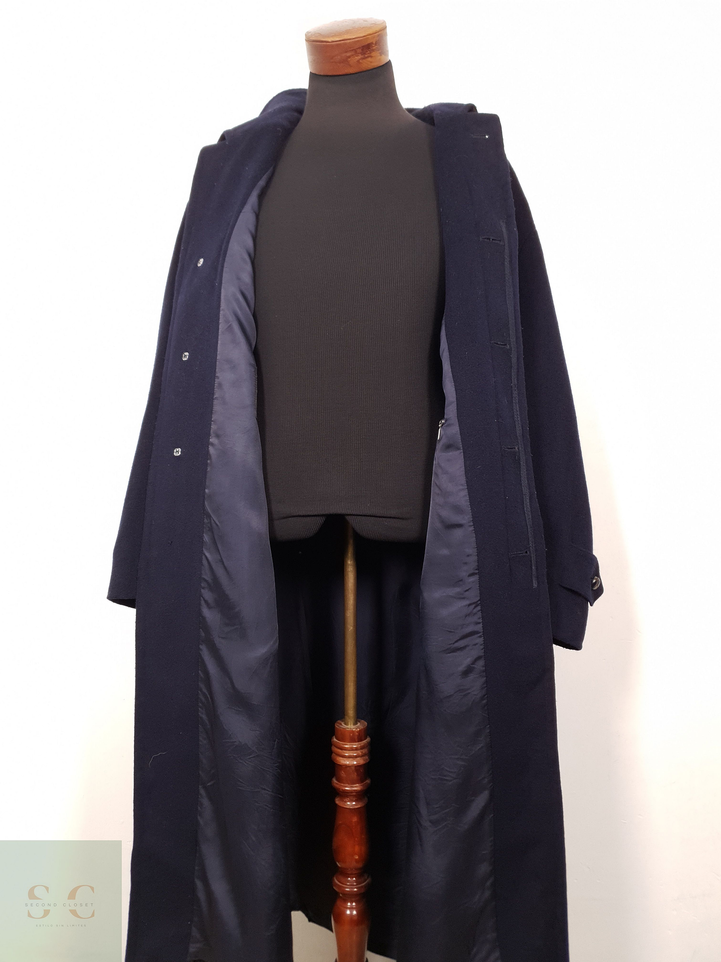 Abrigo Hombre Bugatti loden lana Azul Talla XXL 5