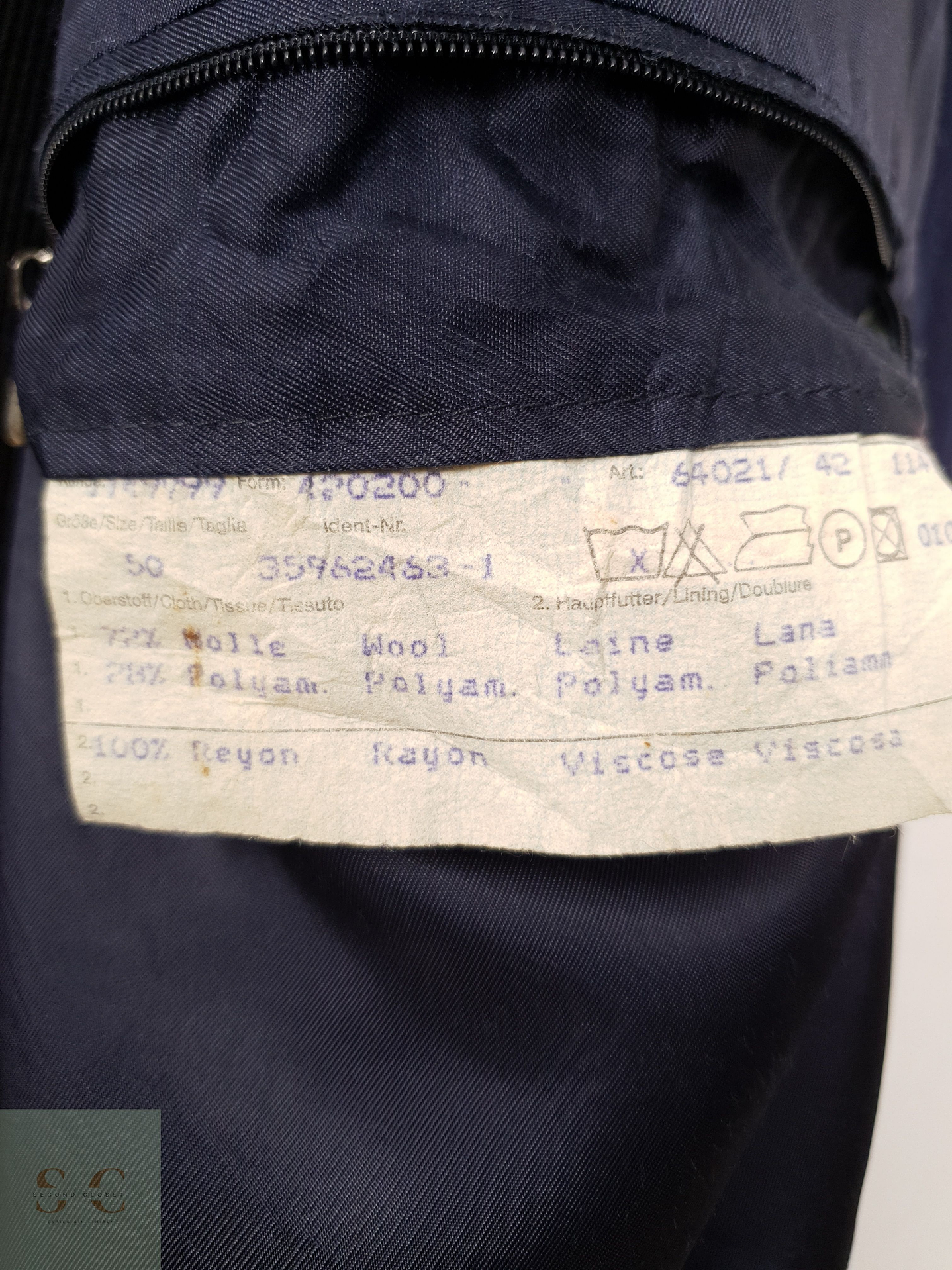 Abrigo Hombre Bugatti loden lana Azul Talla XXL 8