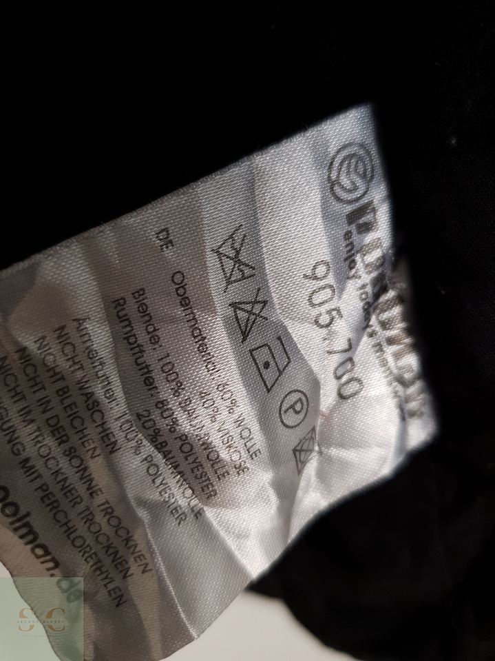 Abrigo Hombre Vintage 60 lana Negro Talla XXL 8