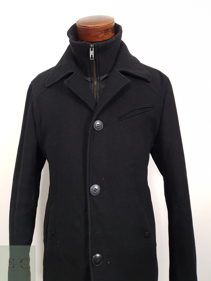 Abrigo Hombre Jack & Jones 50 lana Negro Talla L 3
