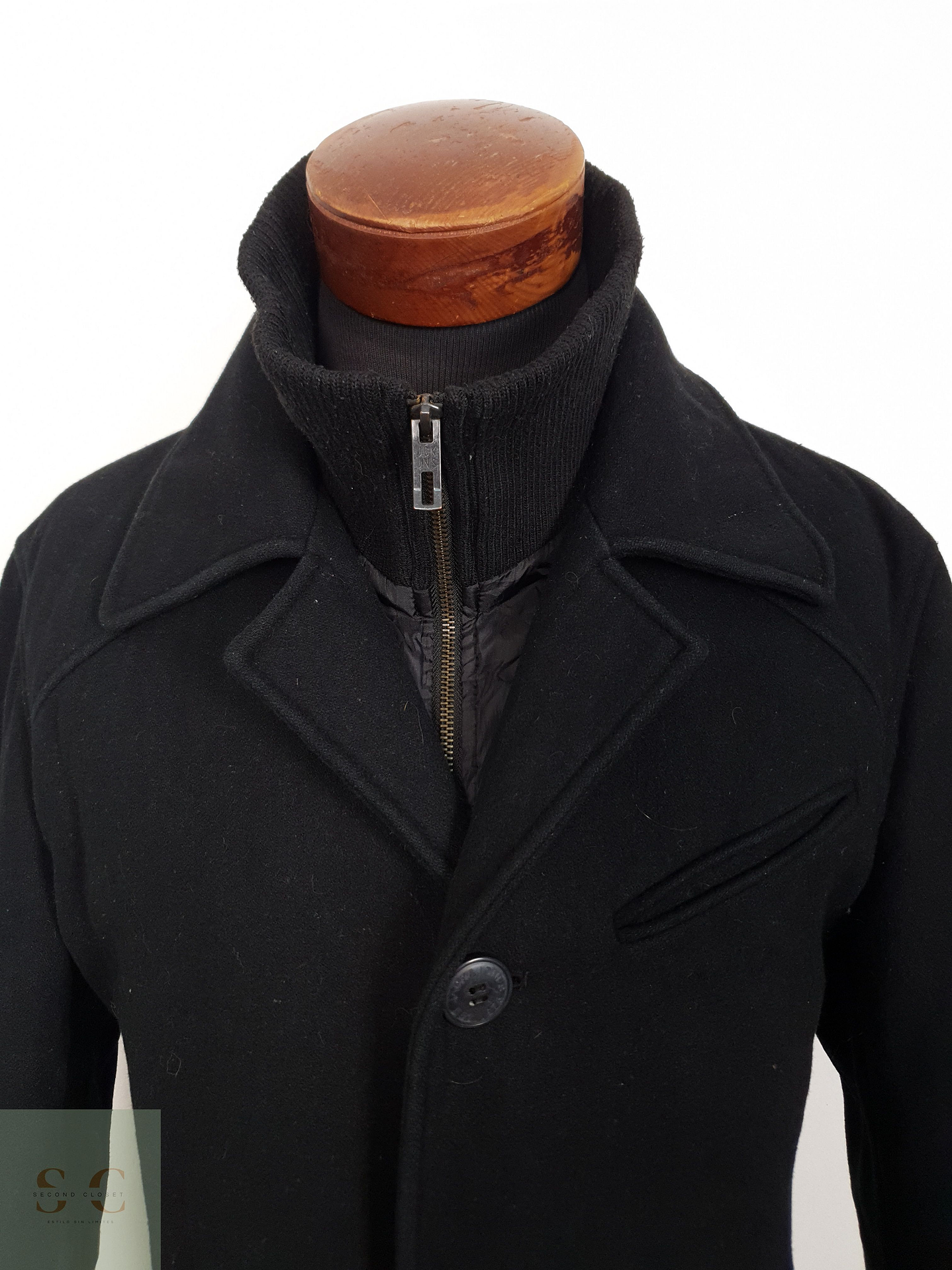 Abrigo Hombre Jack & Jones 50 lana Negro Talla L 5