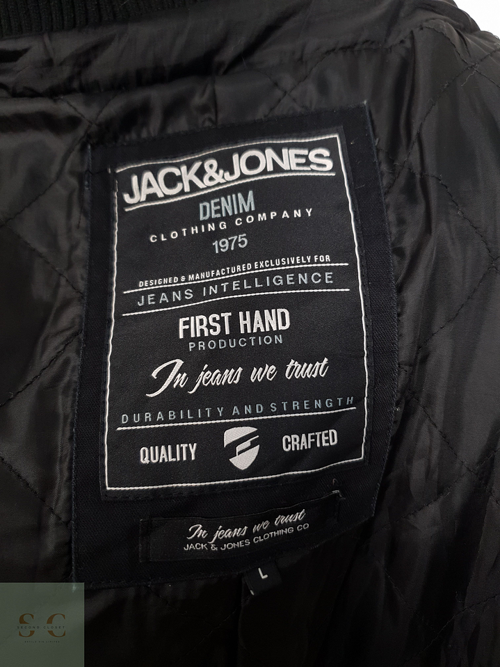 Abrigo Hombre Jack & Jones 50 lana Negro Talla L 8