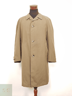 Gabardina Hombre Vintage trevira lana virgen poliester Talla XL