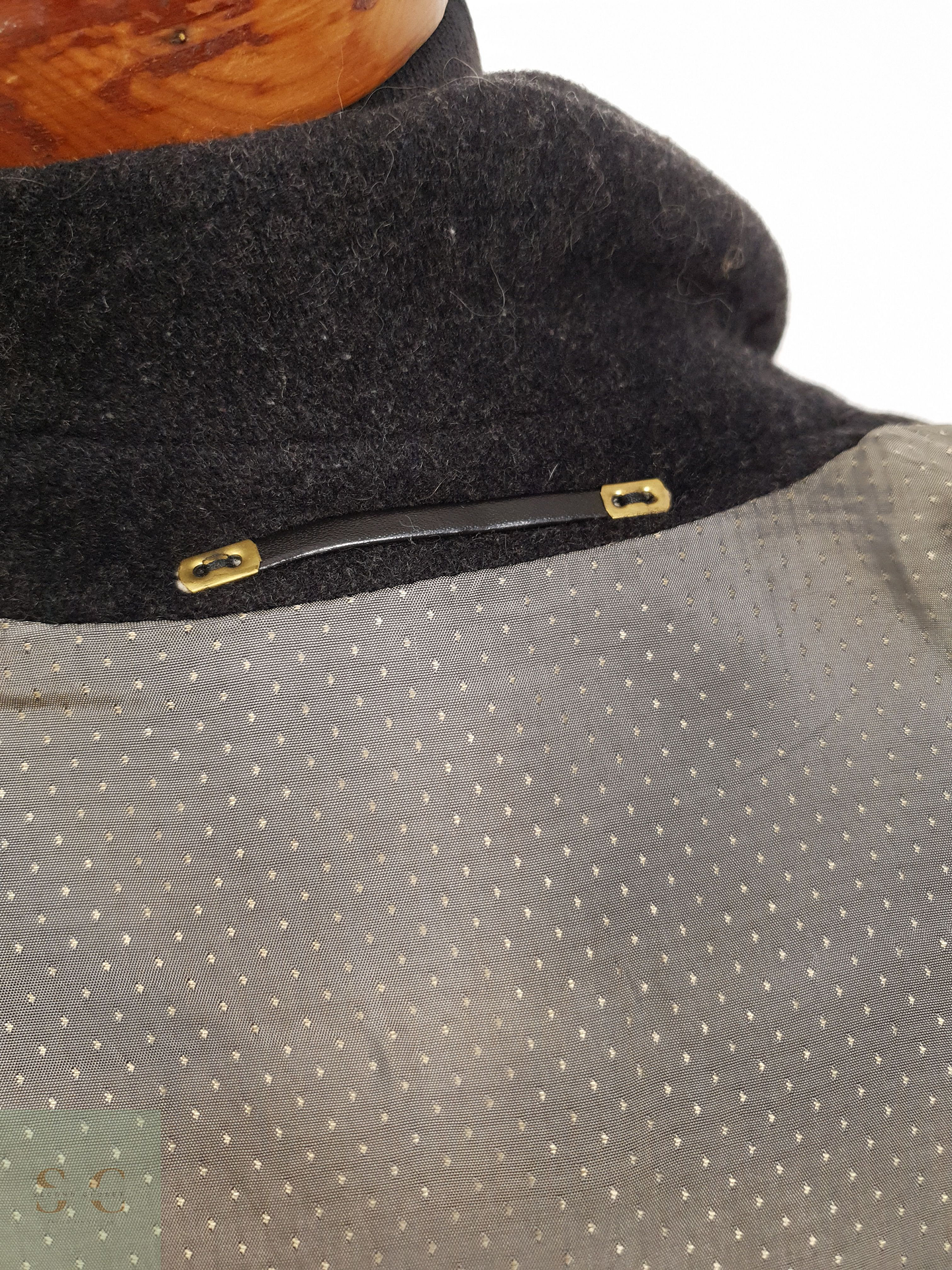 Abrigo Hombre Vintage lana virgen Plomo largo Talla XXL 12