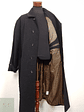 Abrigo Hombre Vintage lana virgen Plomo largo Talla XXXL - Miniatura 1